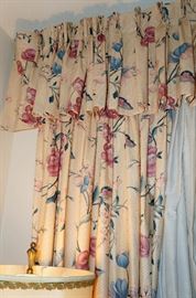 We will be selling the drapes, check the photos for views of bedroom drapes too!