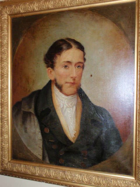 Portrait of George Evelyn of Wotton, Surrey, England Artist: Sir Martin Archer Shee  Circa 1800's in carved Giltwood Frames.