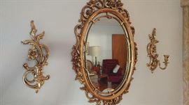 Mirror and Wall Sconces