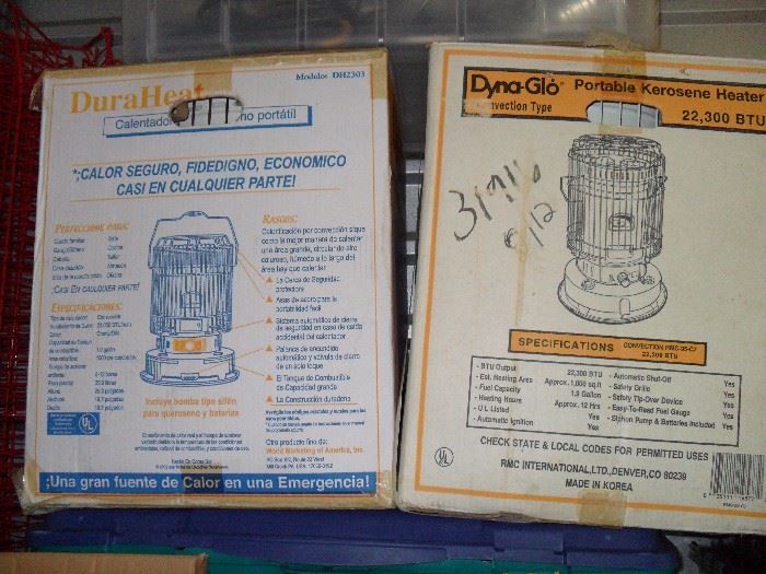 Two NEW Kerosene Heaters ... Still in original boxes..... Never Opened!