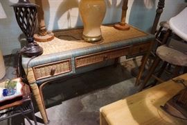 Wicker desk