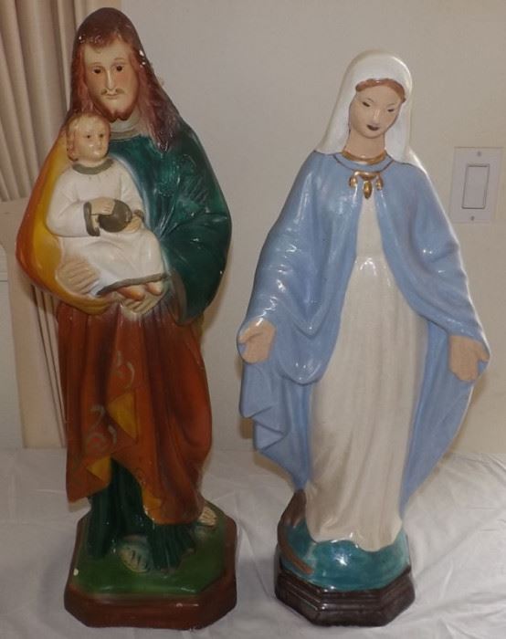 ECT007 Large Spiritual Mary, Joseph & Jesus Statues