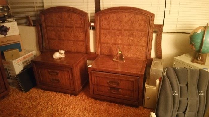 Red Lion Queen Bedroom set - 2 nightstands, headboard, dresser and armoire