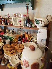 packed kitchen, full of collectibles