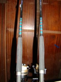 Salt water fishing rod and reels