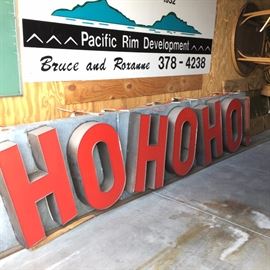 Large Christmas HO HO HO! sign.  Eligible for pre-sale.