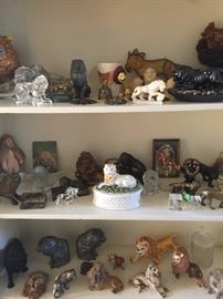 Unique lion figurines.