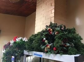 Loads of xmas garland, wreaths and florals