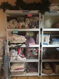 Plenty of xmas garland. Sheets, pillowcases, blankets, tablecloths, napkins, placemats and more!!