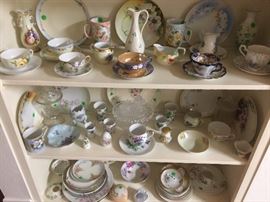 Great selection of hand painted china!