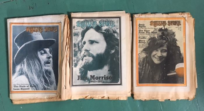 Vintage Rolling Stone magazines, 1968-1970