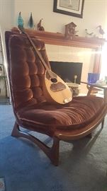 Adrian Pearsall sculptured walnut chair