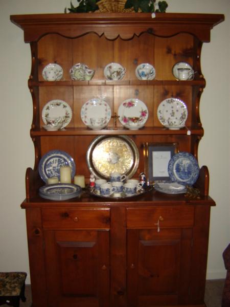 Pine Step Back Cupboard