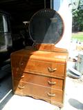 Antique Deco Dresser with Mirror