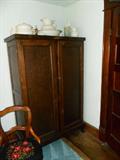 Antique Oak Wardrobe.AntiqueWashbowl & Pitcher Set