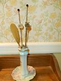Antique Victorian Hat Pins & Hat Pin Holder