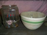 Antique Lance Candy Jar. Antique Crockery Bowl
