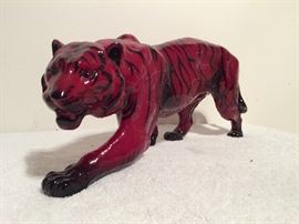 16" Royal Doulton Flambe Tiger