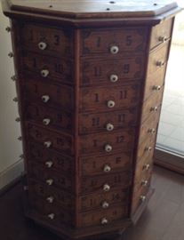 1903 Pine Bolt & Screw Hardware Store Cabinet