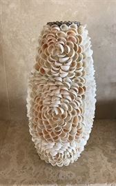 Tall shell vase