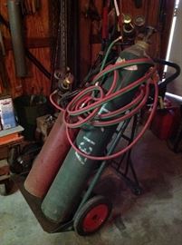 Welding tanks and cart