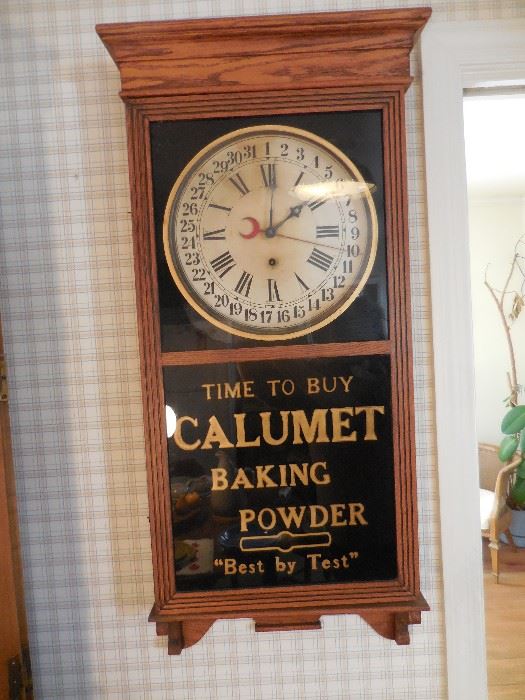 Vintage Advertising Clock, for Calumet Baking Powder