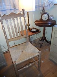 Vintage Ladder Back Chair (2) Rush Seat