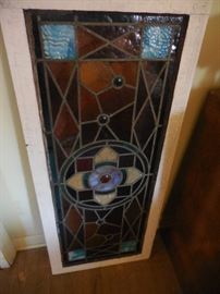 Vintage Stained Glass Leaded Window..GORGEOUS!!