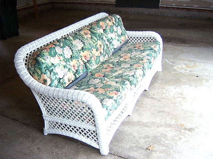 Wicker sofa.