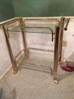 brass and glas tea cart