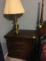 nightstand and lamp