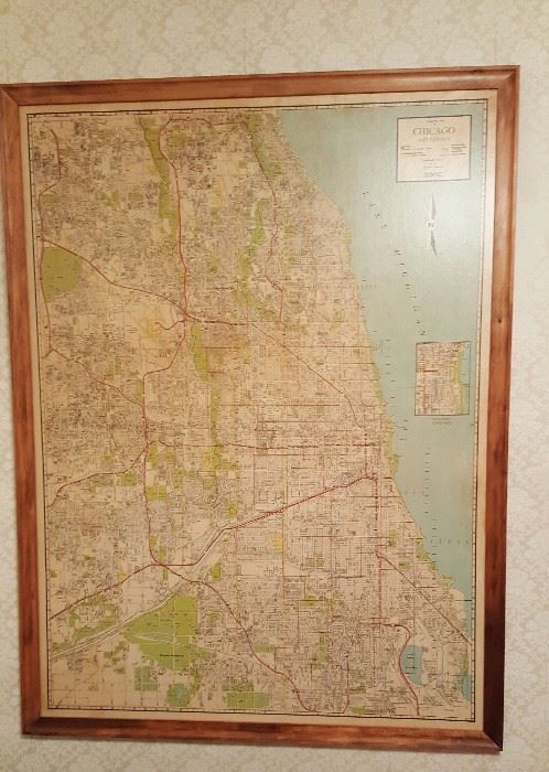 Rand mcnally vintage chicago map