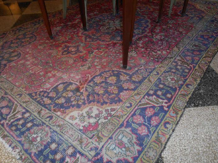 Dining Room:  Wool rug from Iran (City of Tabriz origin); measures 9' 11" x 6'  6."