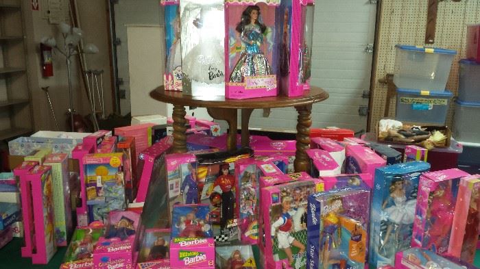 200+ collectible  and antique dolls and toys. 100+ "Barbies" all in boxes like new!!