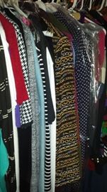 Double rack full of women's clothing