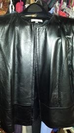Women's and men's leather coats