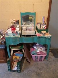vanity...... crafts & sewing items