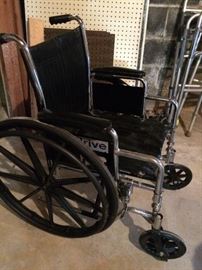 smaller sized wheelchair...also several folding walkers, bedside commode, toilet riser and other items.