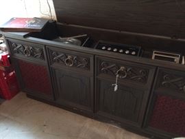 vintage Admiral console stereo system with 8 track player.