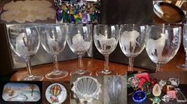 Crystal Glass Etched Glasses set of 6 wine glasses from South Africa etched with wildlife, cheetah, giraffe, lion, rhino, elephant, leopard, limoges Peint Main porcelain box, Judaica, crystal turtle, paperweights, crystal diamond votive holder, crystal dreidel, Crystal Bowls and Decor - Val St. Lambert, Bohemia from Czech Republic, Orrefors Zodiac Bowl and Zodiac Vase, Orrefors crystal heart candle holder, Gorham vase, Cut crystal pieces, giftware, Cofrac Crystal wave bowl vase, Lladro Bells discontinued, retired, porcelain figurine, Wood Masks, Carvings, Unique, Africa, Asia, Indonesia, Ghana, Mali, Rare, West Africa, Leather, Egypt, Eggs, Jay Strongwater, Crystal Vase, Bee Vase, Porcupine Quill Belt, Piraroku South America, Tray, Serving Tray, Thailand, Ipsara, Gifts, Collectibles, Vintage, Rare, Unique, Painting, art, serving tray, hand carved, hand painted, 