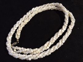 Seed bead multi-strand necklace