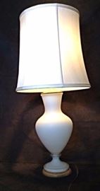 Frosted glass table lamp and shade