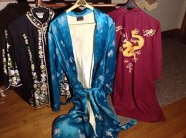 Silk robes from Hong Kong and other countries