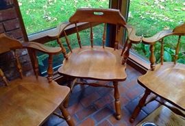 Ethan Allen Wood Dining Table Chairs