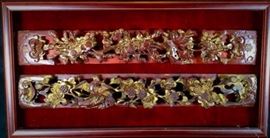 Thai carved wood temple decoration