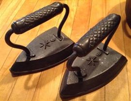 Antique hand irons