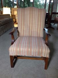 Upholstered Martha Washington Style Chair Vintage 