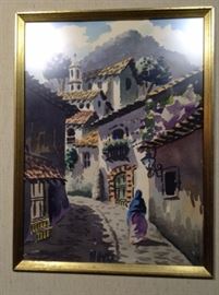 Framed original watercolor