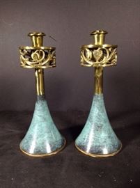 Brass candle holders