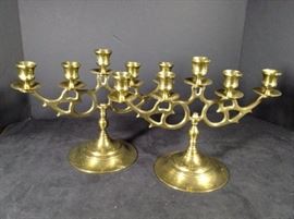 brass candle holders